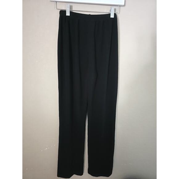 Easywear by Chico's Black Straight Leg High Leg Pull On Casual Pants Woman 0 4 - Picture 2 of 4
